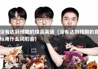 没有达到预期的球员英语（没有达到预期的目标用什么词形容）